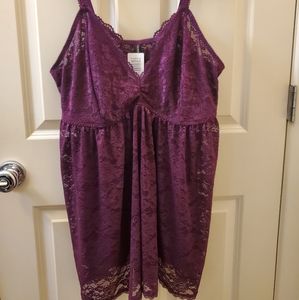 NWT TORRID 3x, Purple Lace Babydoll Nightgown